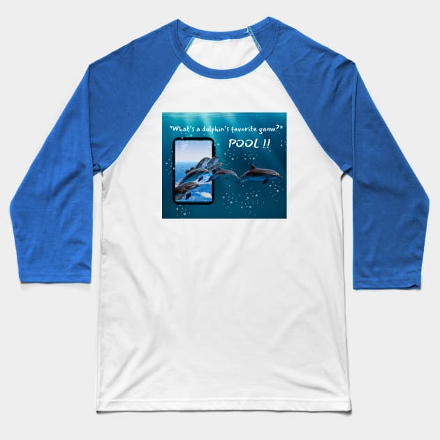 Dolphin riddle 3d Baseball T-Shirt by KIRBY-Z Studio